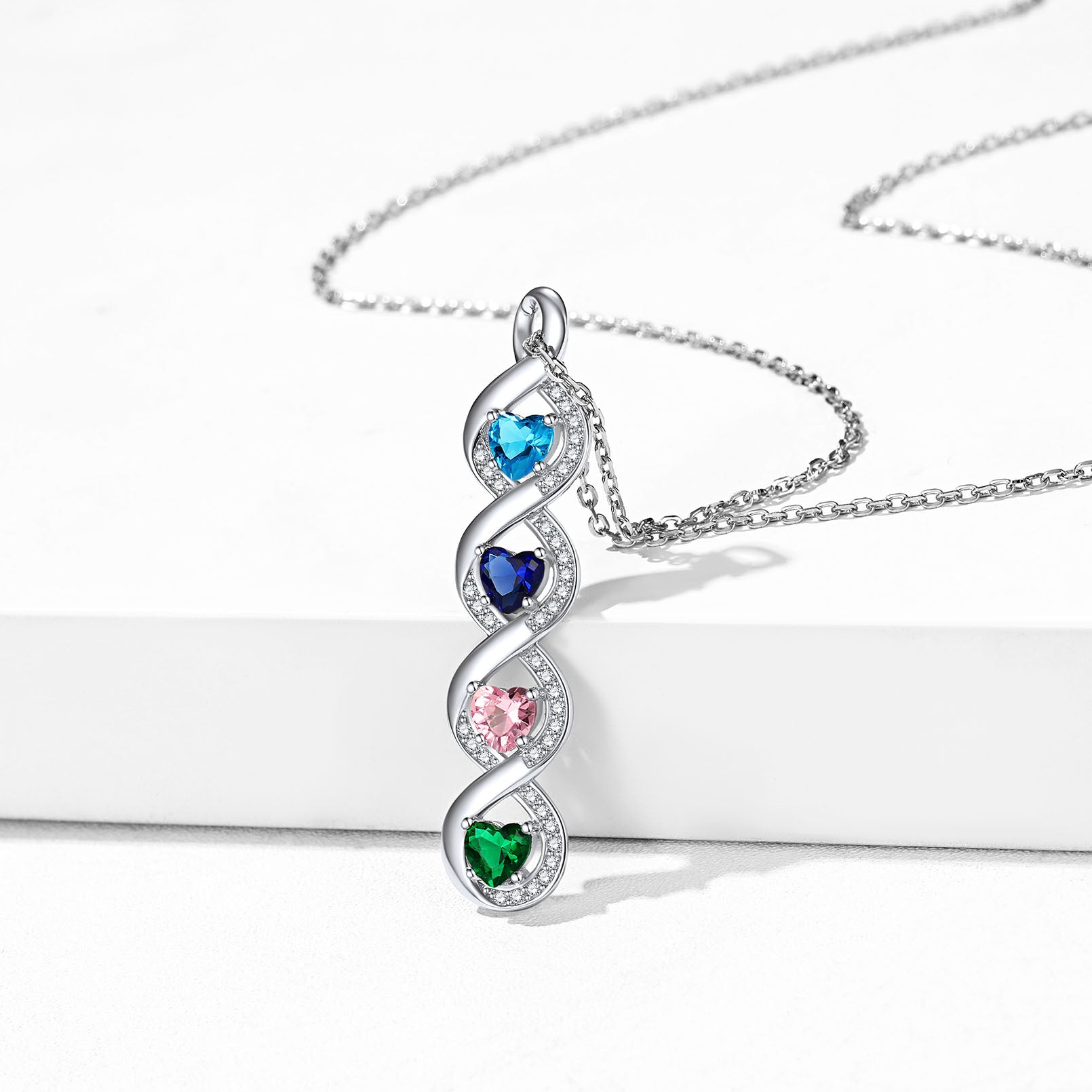 Double Birthstone Necklace - 2 Birthstones for 2 Loved Ones - Silver & –  Honey Willow - handmade jewellery